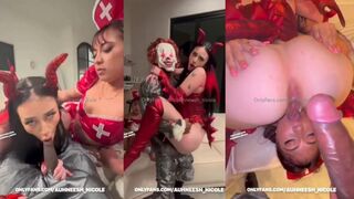 Auhneesh Nicole Halloween Threesome Sextape Video Leaked